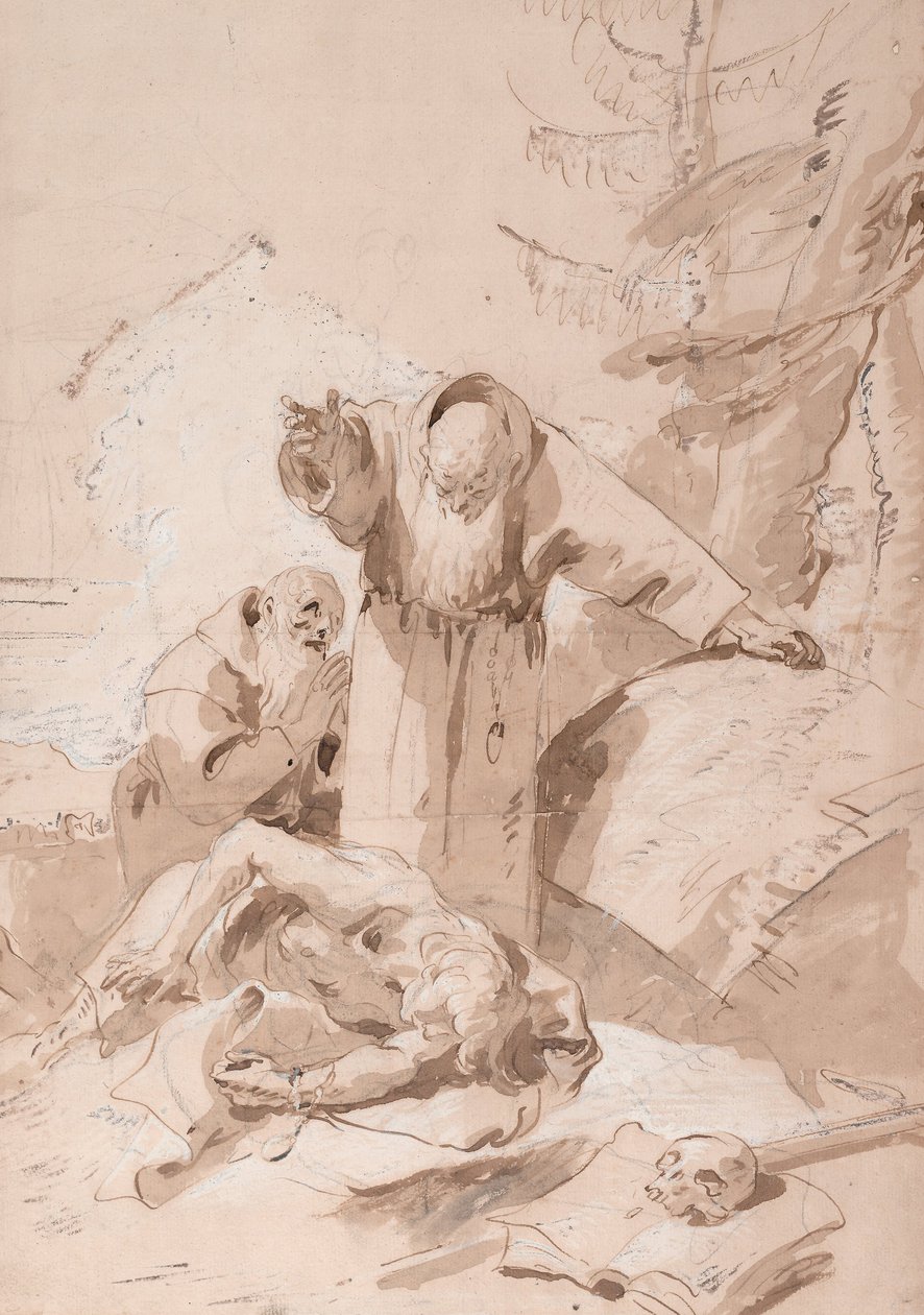 São Fidelis de Sigmaringen e São José de Leonessa, c. 1747-1758 de Giovanni Battista Tiepolo