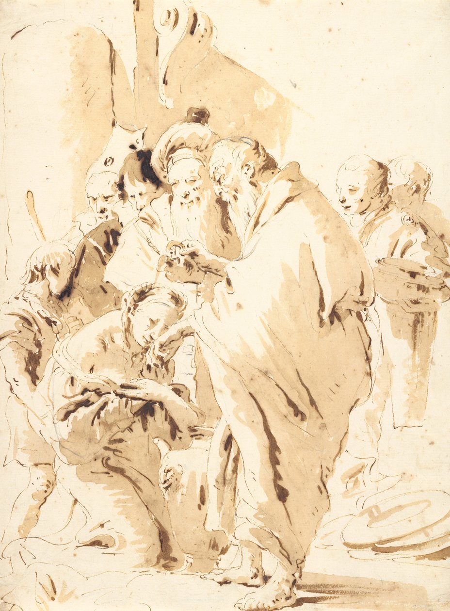 São Prosdocimus batizando St Giustina de Giovanni Battista Tiepolo