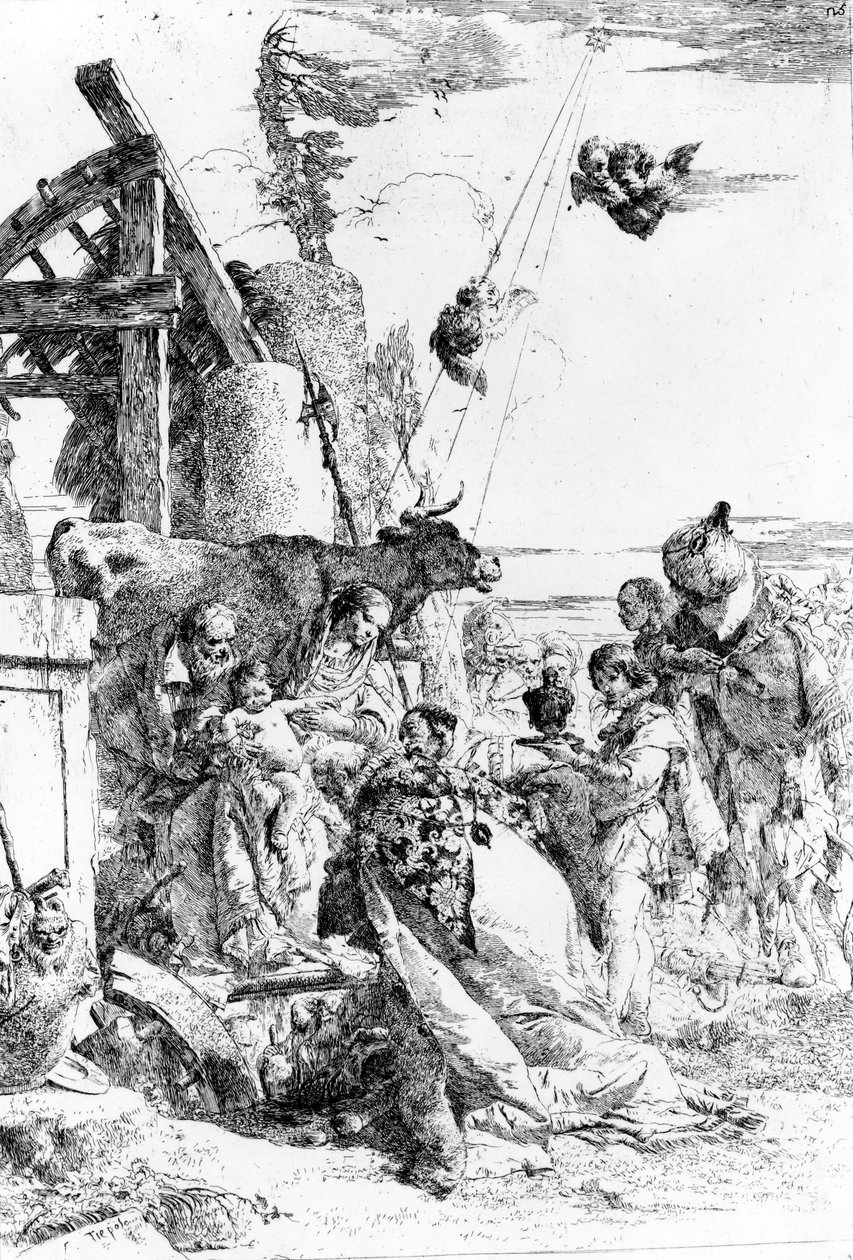 A Adoração dos Magos, c.1753 de Giovanni Battista Tiepolo