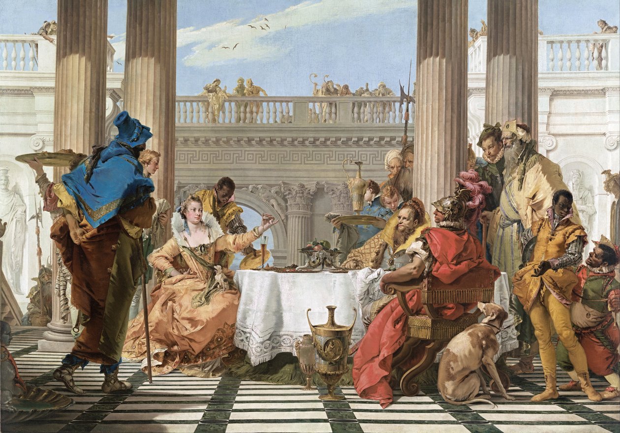O banquete de Cleópatra de Giovanni Battista Tiepolo