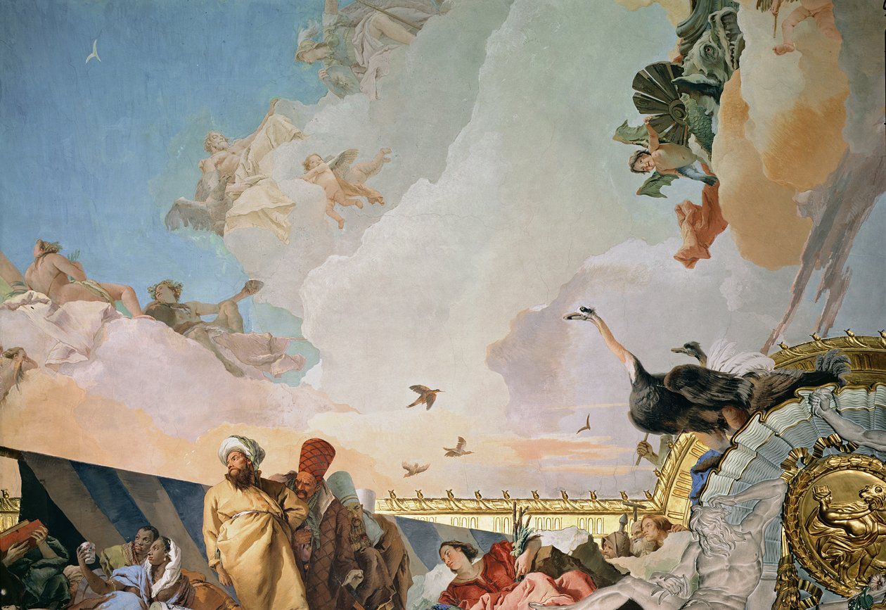 A glória da Espanha III, do teto da sala do trono, 1764 (detalhe, ver também 61757, 61758, 62340) de Giovanni Battista Tiepolo