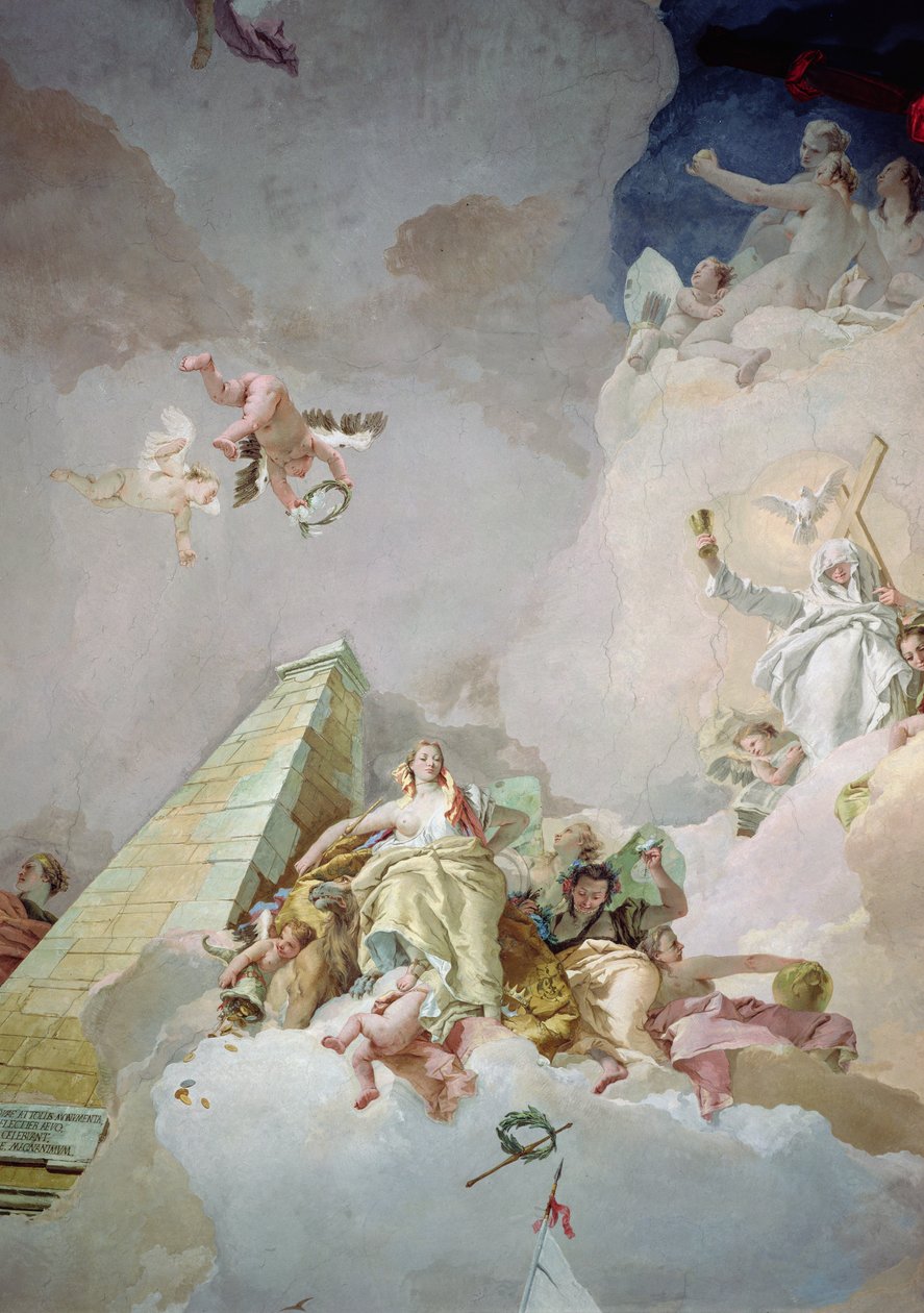 A glória da Espanha, do teto da Sala do Trono, 1762-66 (detalhe, ver também 61757, 61758, 62096, 62340 e 170577). de Giovanni Battista Tiepolo
