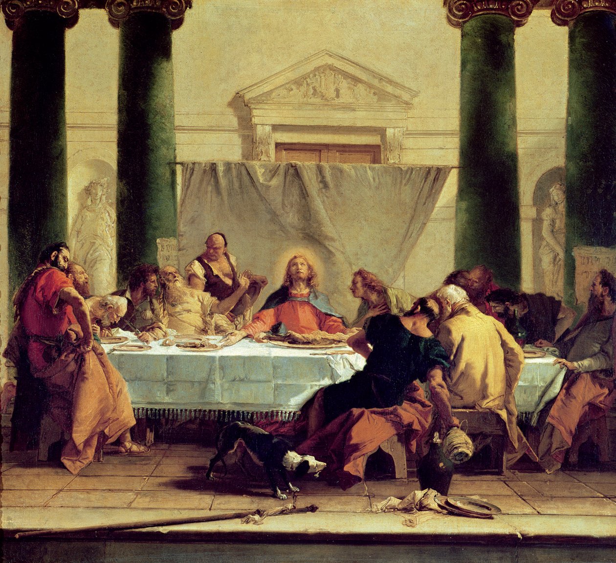 A Última Ceia, 1745-50 de Giovanni Battista Tiepolo