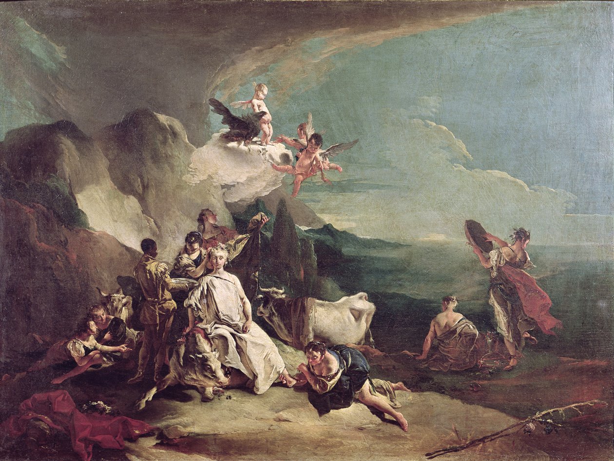A violação de Europa, 1720-21 de Giovanni Battista Tiepolo