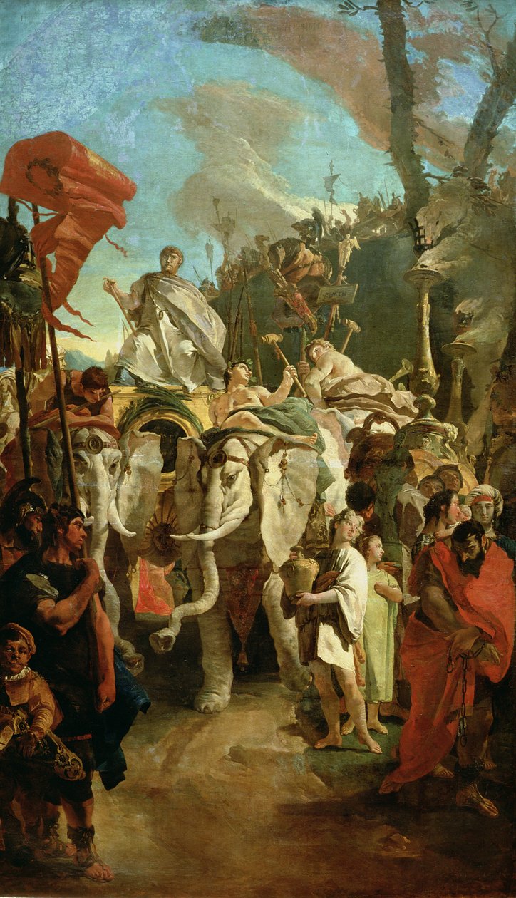 Triumph do comandante Marcus Dentatus, 1725-1730 de Giovanni Battista Tiepolo