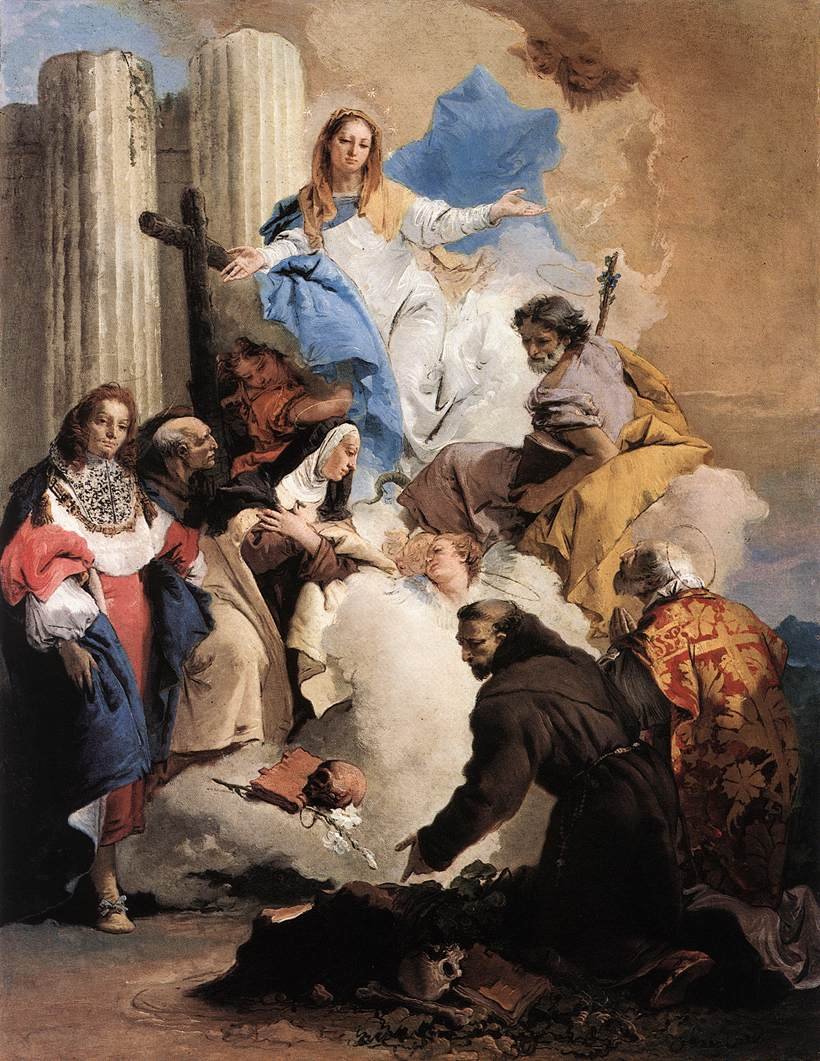 A Virgem com Seis Santos de Giovanni Battista Tiepolo