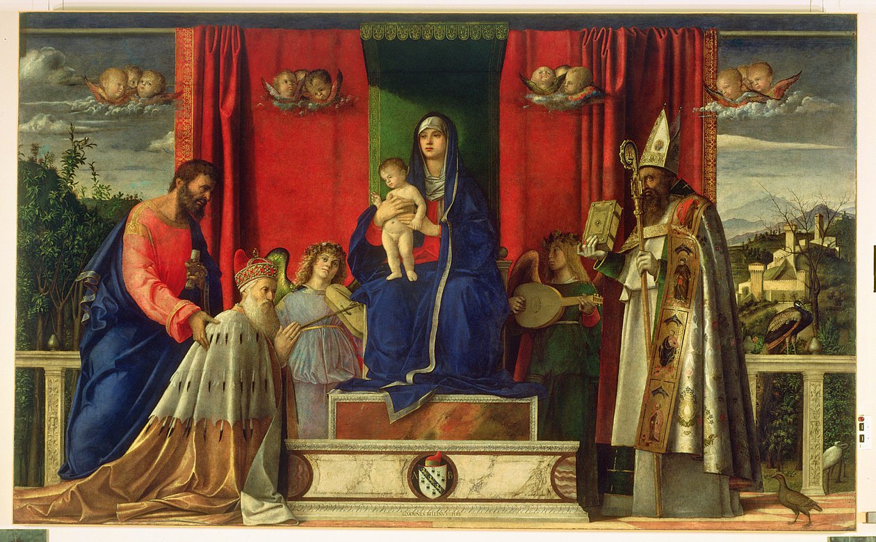 Madonna e criança (retábulo de Barbarigo) 1488 de Giovanni Bellini