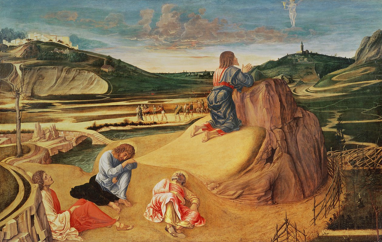 A Agonia no Jardim, c.1465 (têmpera no painel) de Giovanni Bellini
