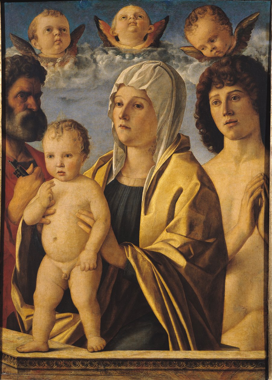 A Virgem e o Menino com São Pedro e São Sebastião, c.1487 de Giovanni Bellini