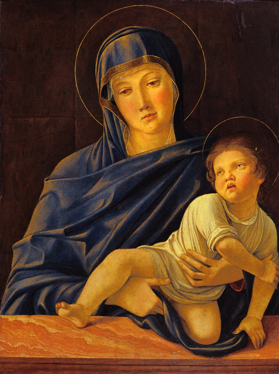 Virgem e Criança, 1470-75 (têmpera no painel) de Giovanni Bellini