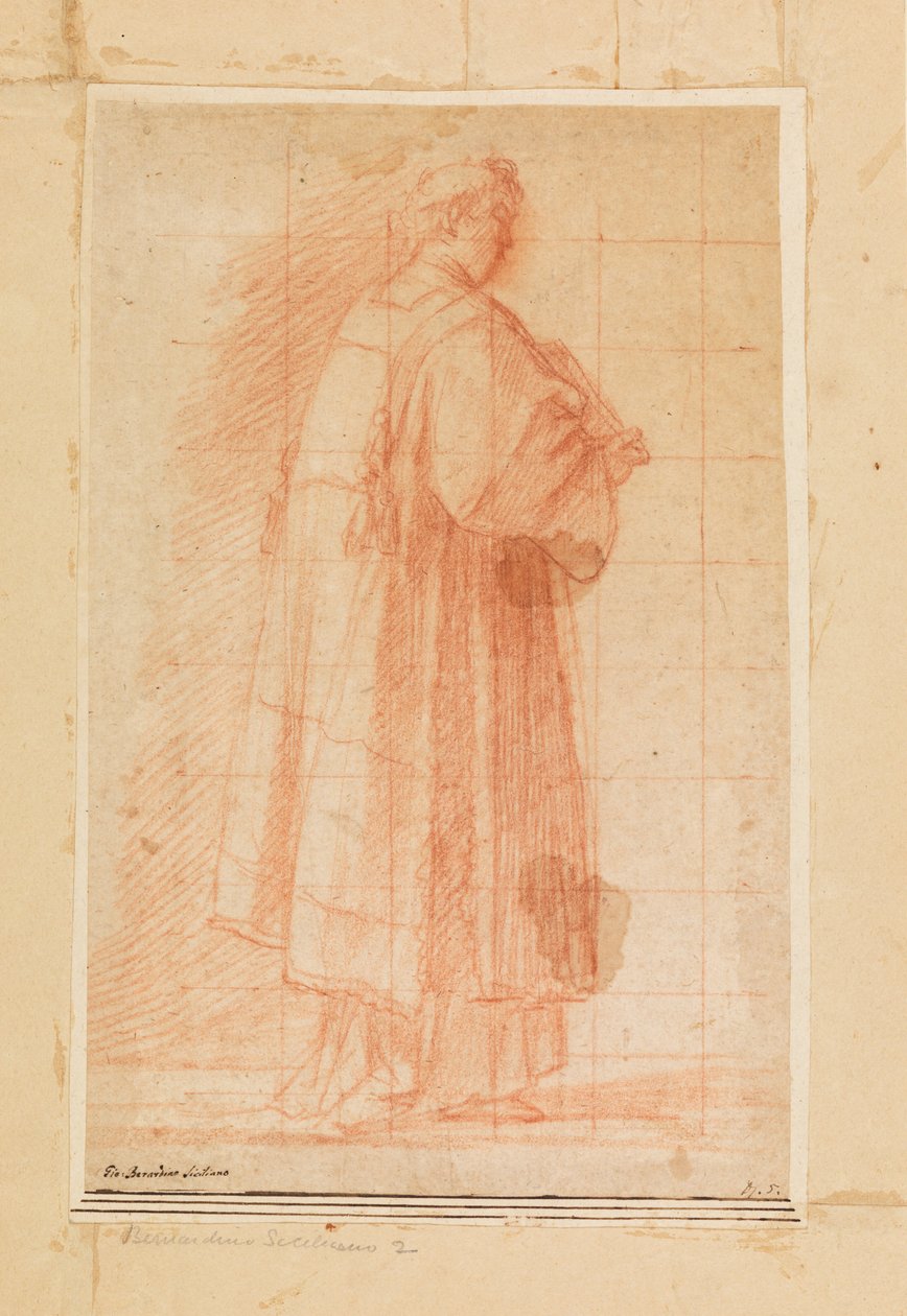 Clérigo permanente segurando um livro de Giovanni Bernardino Rodriguez