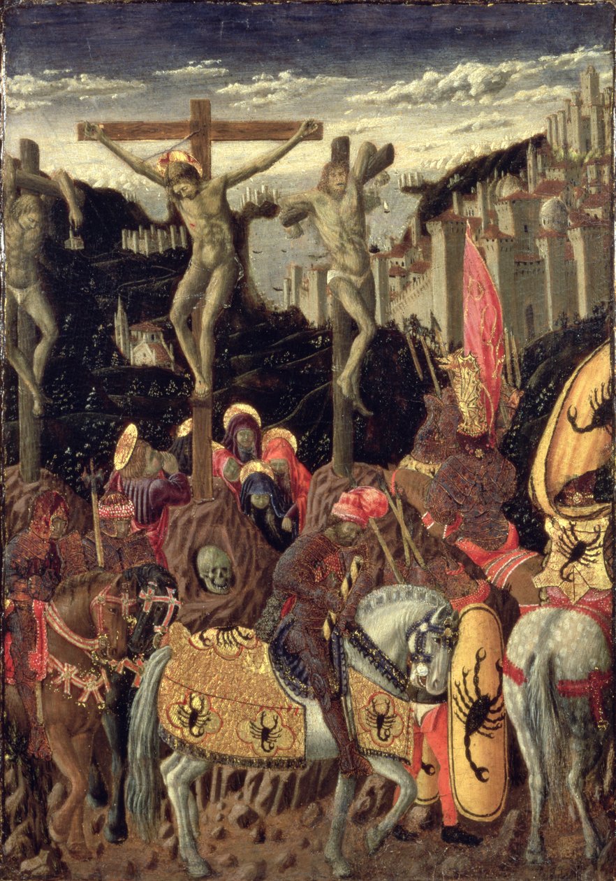 Crucificação (tempera no painel) de Giovanni Boccati or Boccatto