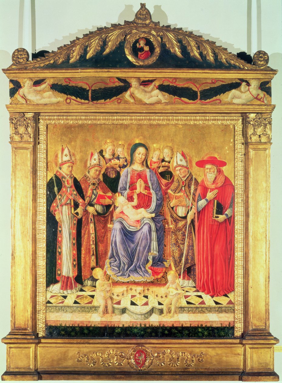 A Virgem e o Menino Entronizado com os Santos de Giovanni Boccati or Boccatto