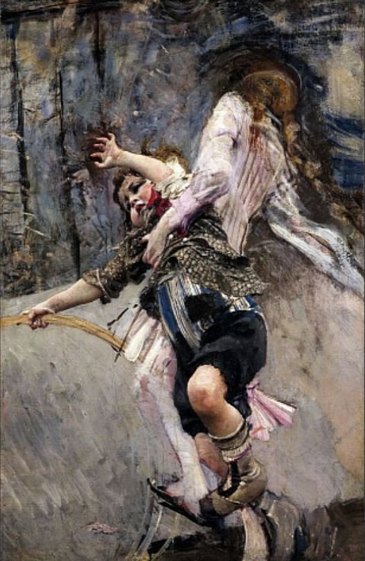 O Menino com um Hula Hoopn Polski: Chopiec z hulahopemnGeral: Menino com Casco de Hula Reif de Giovanni Boldini