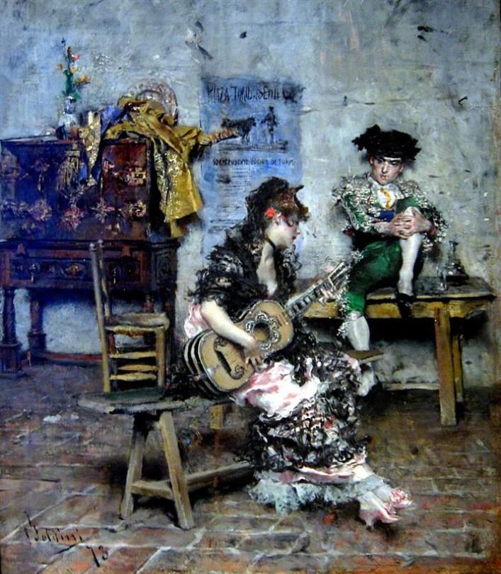 Os guitarristasGerman: O guitarrista Polski: Gitarzystkan de Giovanni Boldini