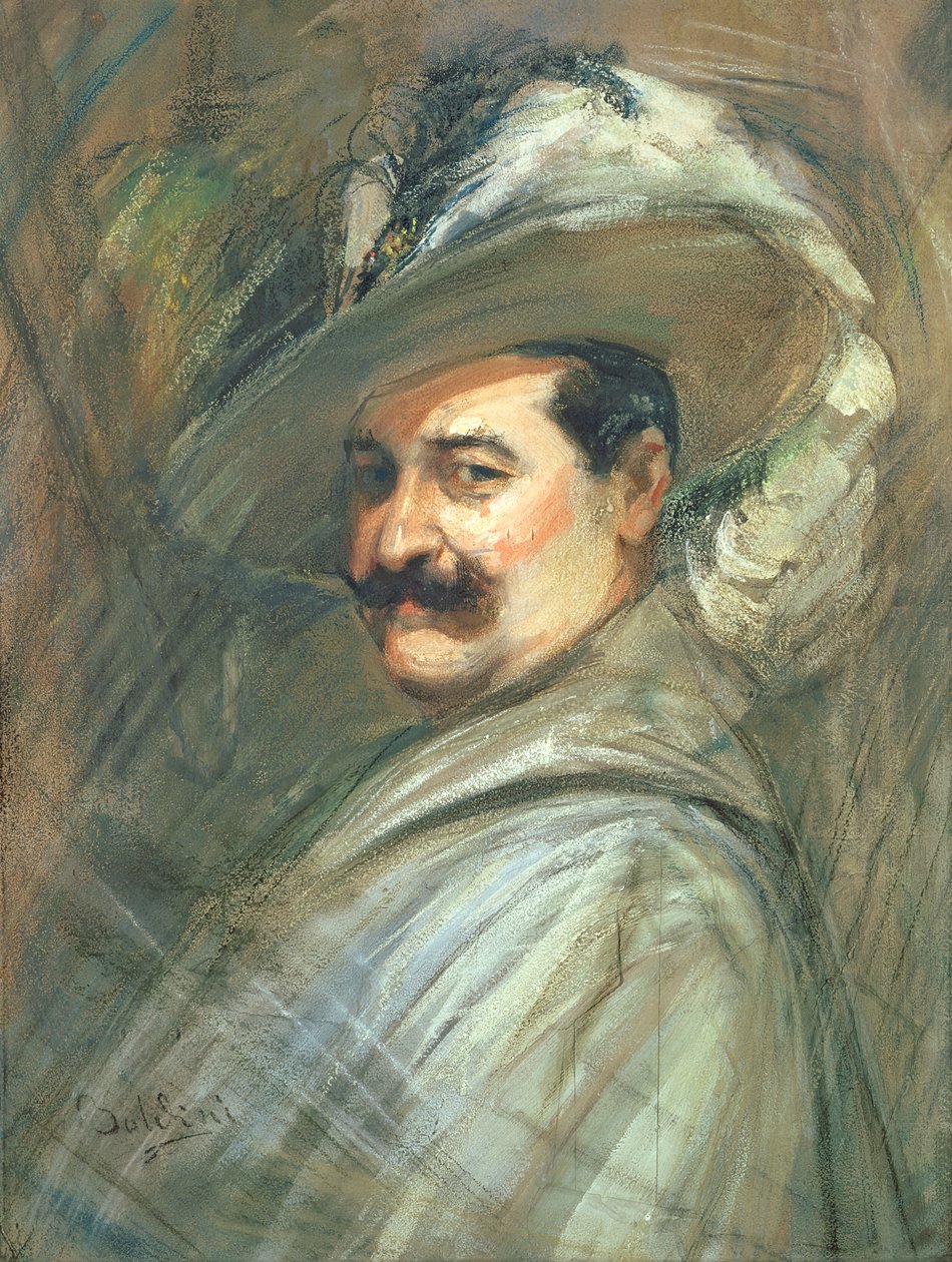 Costantino no papel de Ernani, c.1910 (guache e pastel sobre papel) de Giovanni Boldini