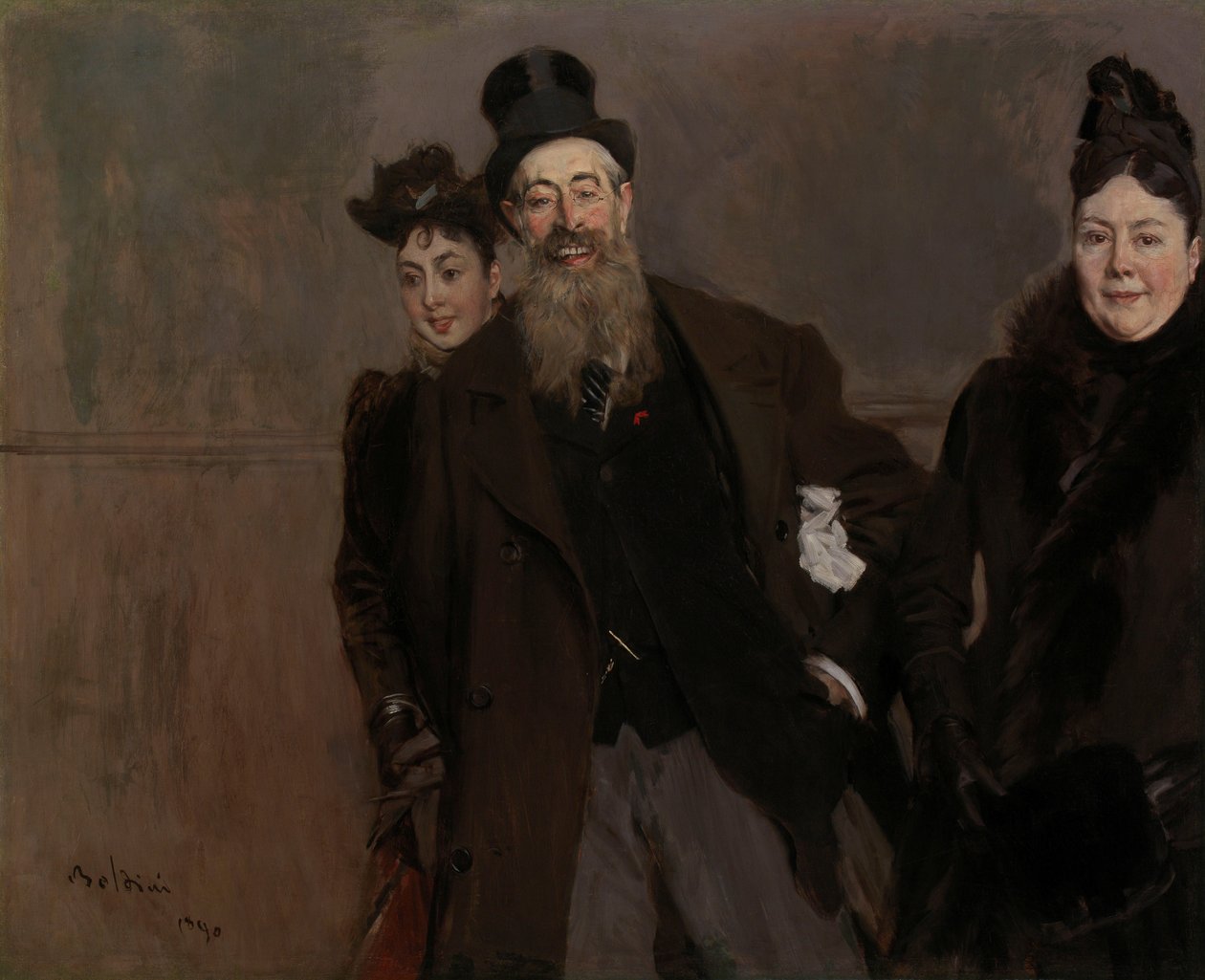 John Lewis Brown com esposa e filha de Giovanni Boldini