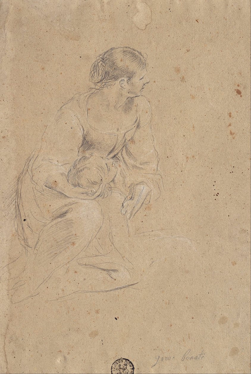 Estudo de uma figura feminina de Giovanni Battista Bonacina