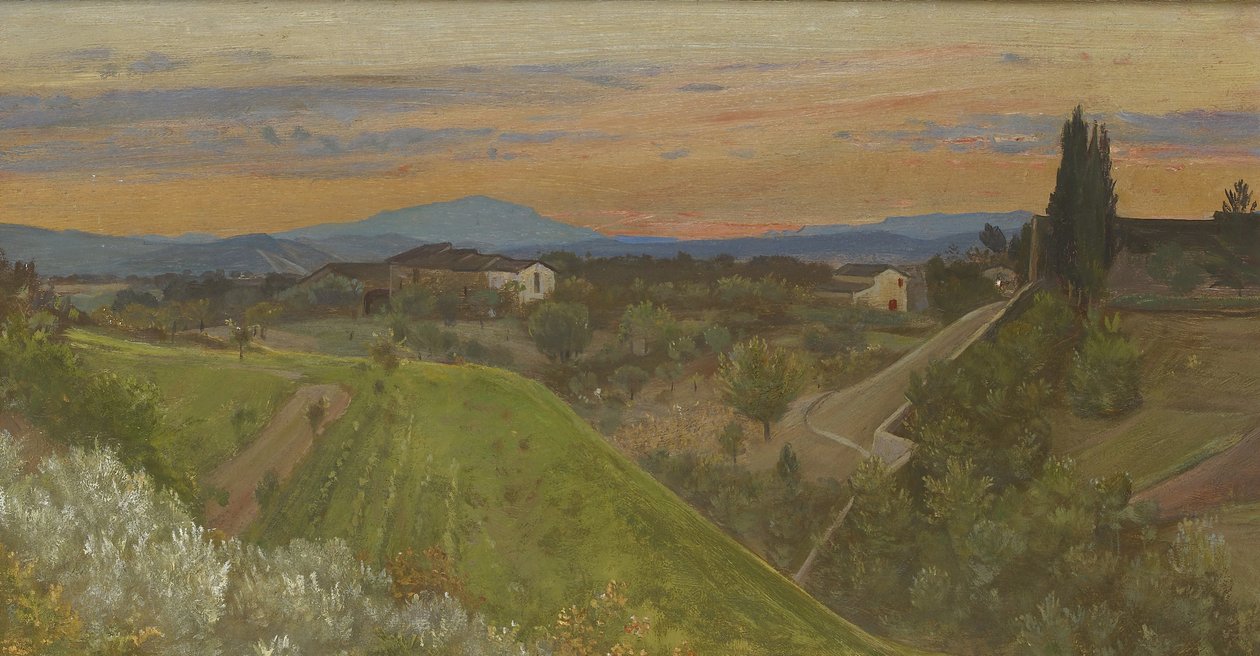 Vista do Monte Amiata, Toscana, c.1880 de Giovanni Costa