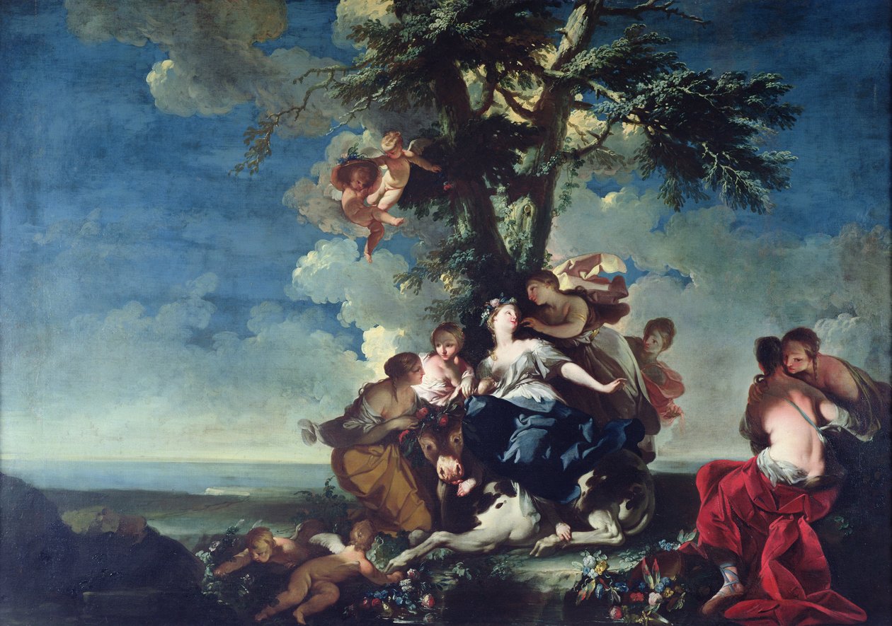 A violação de Europa, 1728-37 de Giovanni Domenico Ferretti