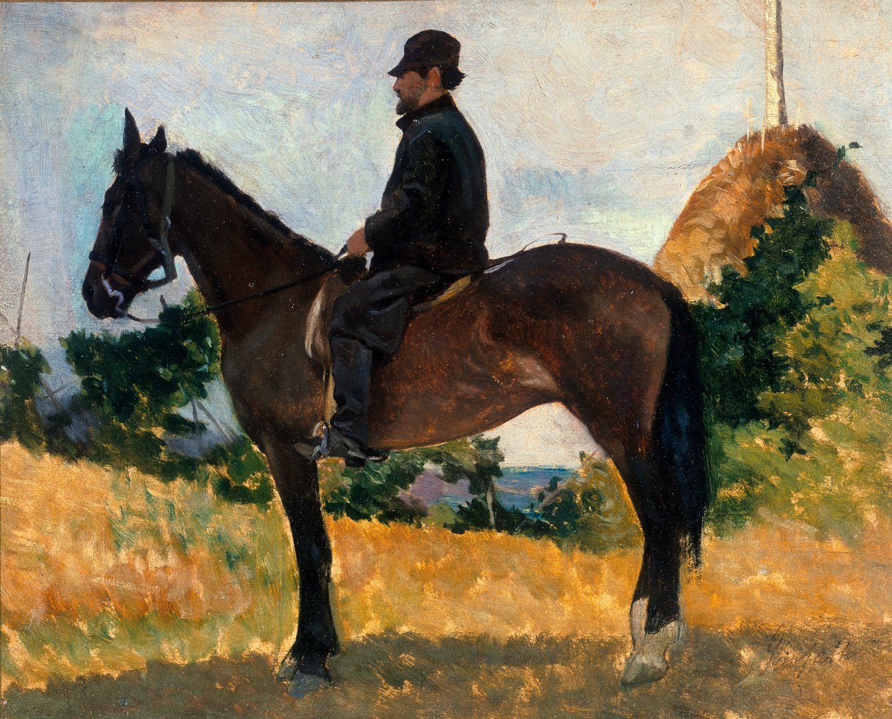 Diego Martelli a cavalo de Giovanni Fattori