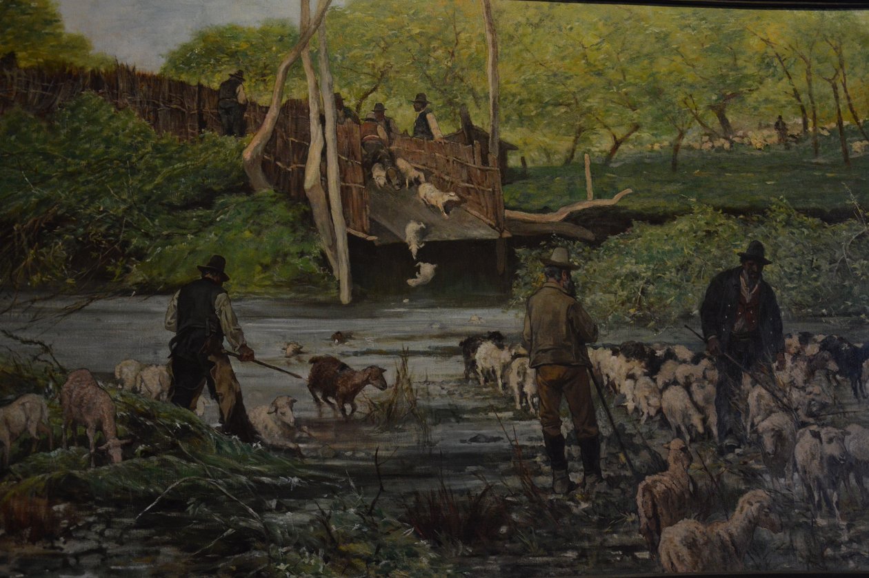 O Salto delle Pecore de Giovanni Fattori
