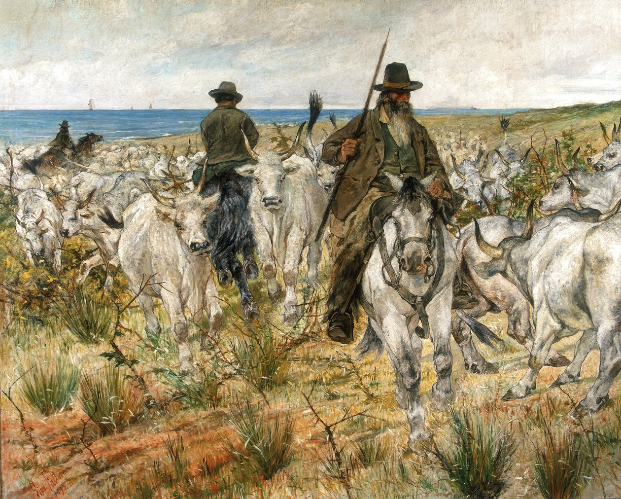 Rebanhos da região pantanosa, 1893 de Giovanni Fattori