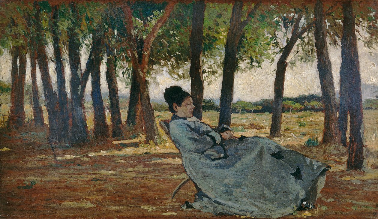 Signora Martelli em Castiglioncello, c.1867 de Giovanni Fattori