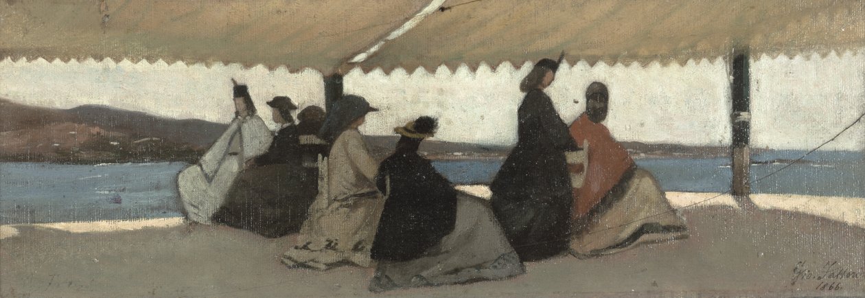 A Rotunda em Palmieri, 1866 de Giovanni Fattori