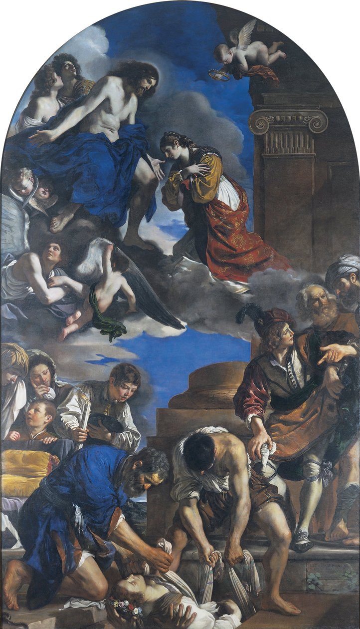 Enterro de São Petronilla de Giovanni Francesco Barbieri