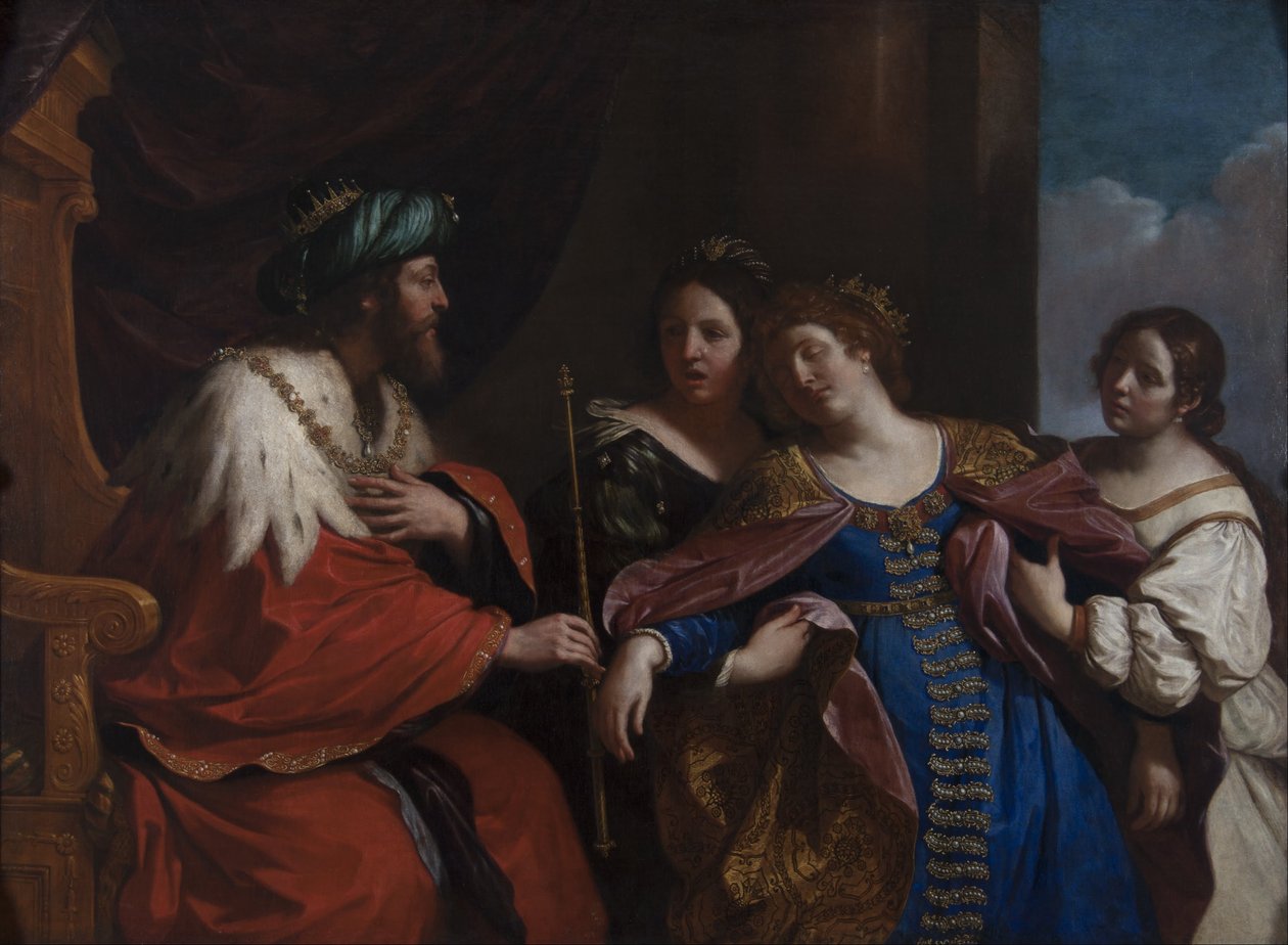 Ester antes de Assuero de Giovanni Francesco Barbieri