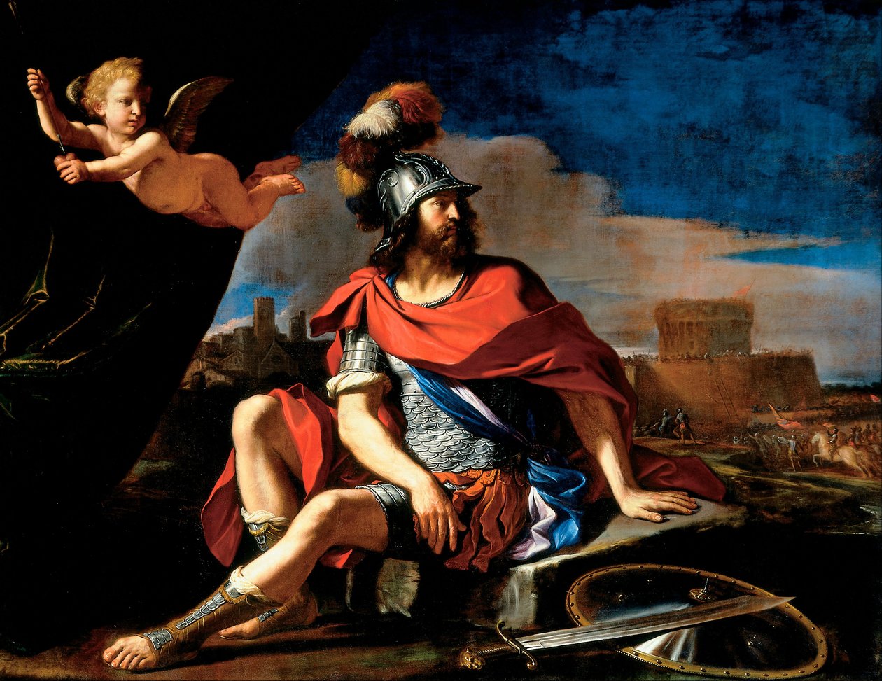 Marte com Cupido de Giovanni Francesco Barbieri