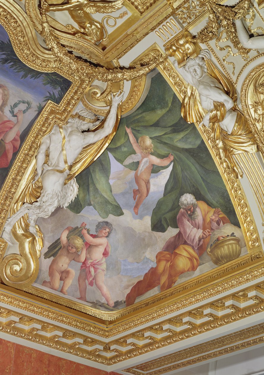 Alegoria do Inverno, 1655-58 (mural) de Giovanni Francesco Romanelli
