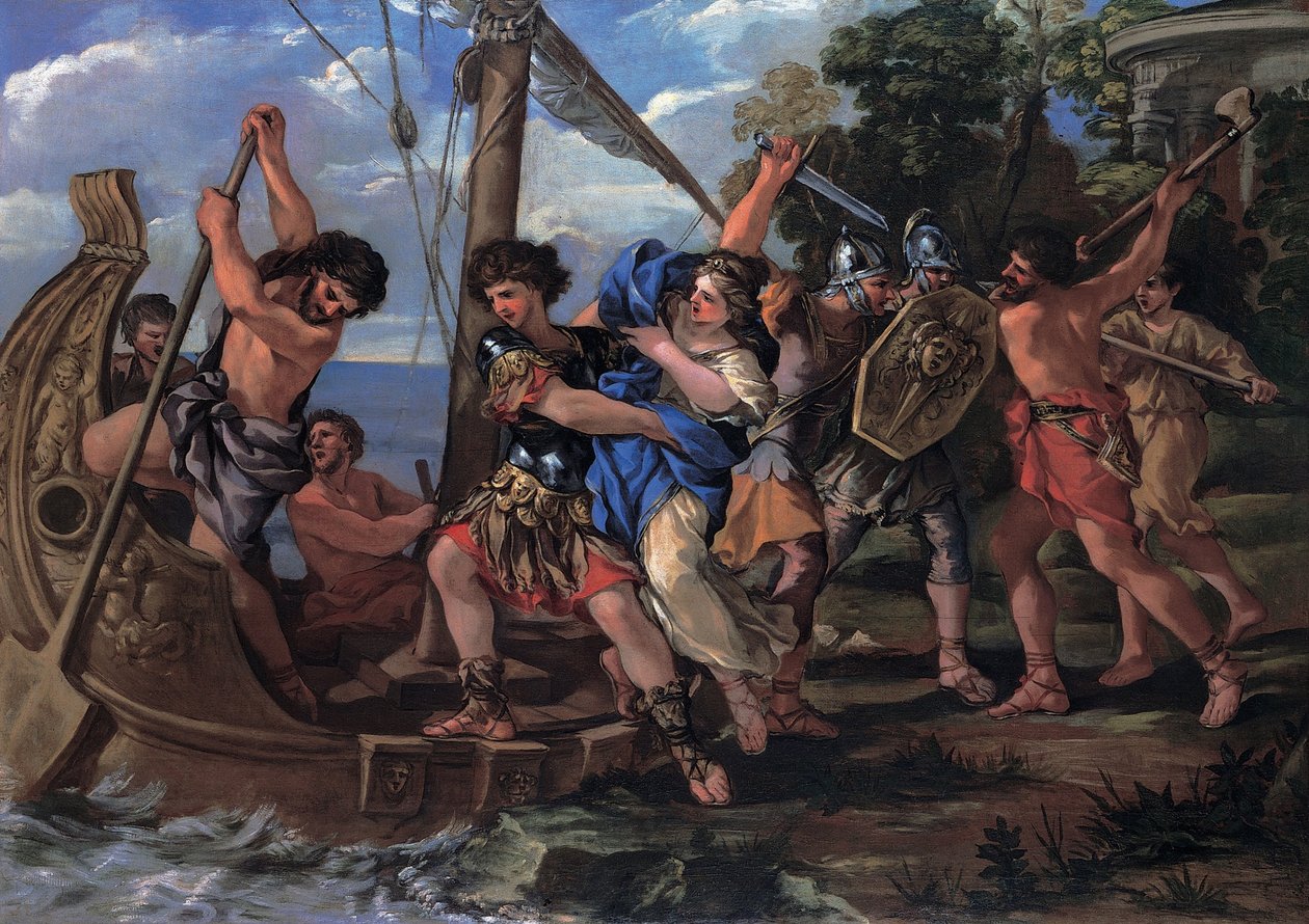 O seqüestro de Elena de Giovanni Francesco Romanelli