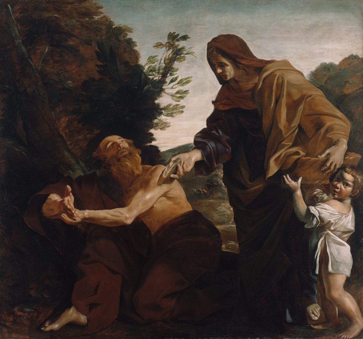 Elias Recebendo Pão da Viúva de Sarepta de Giovanni Lanfranco