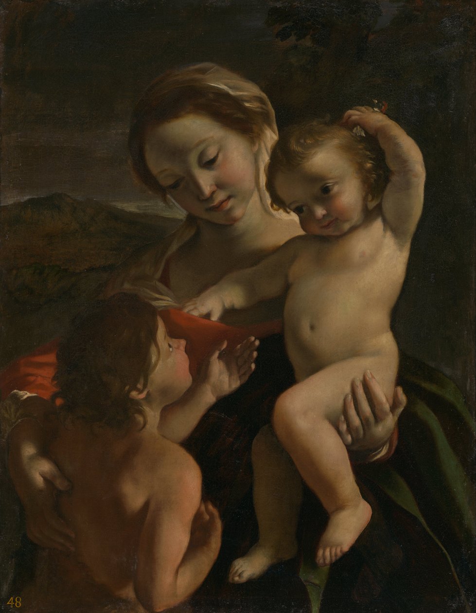 Madonna e criança com o infante São João Batista de Giovanni Lanfranco