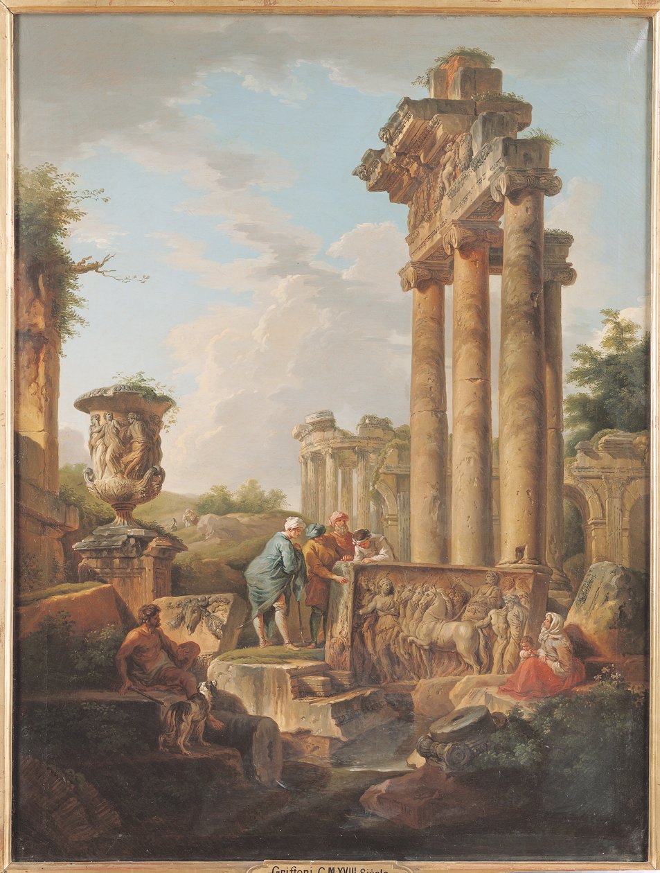 Ruínas de um templo de Giovanni Maria Griffoni
