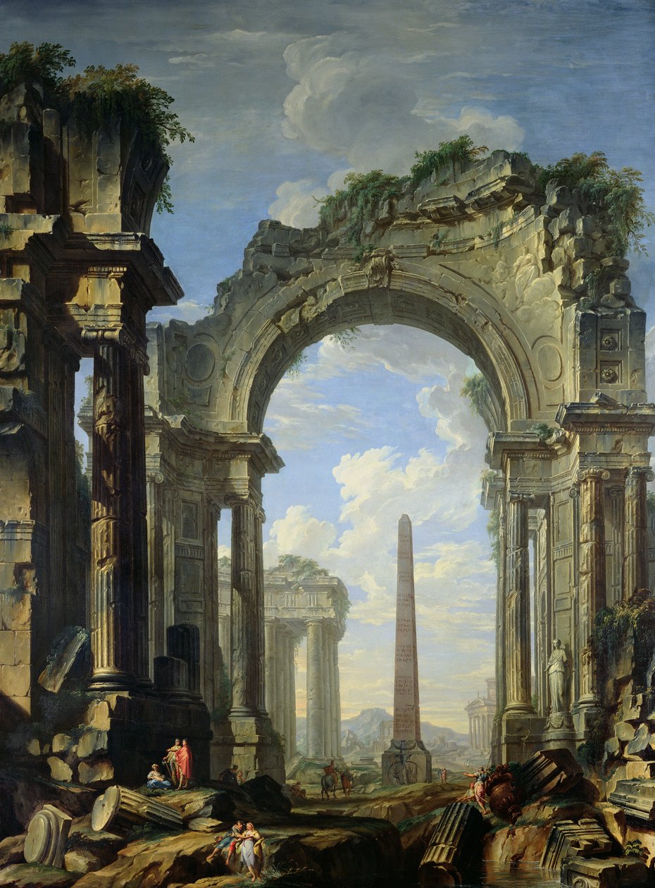 Paisagem com ruínas de Giovanni Niccolo Servandoni