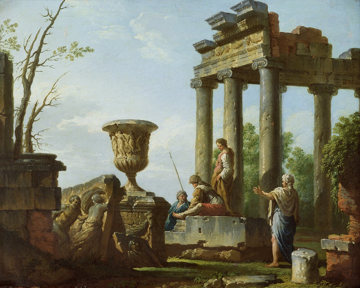Ruínas arquitetônicas, c.1715 de Giovanni Paolo Pannini