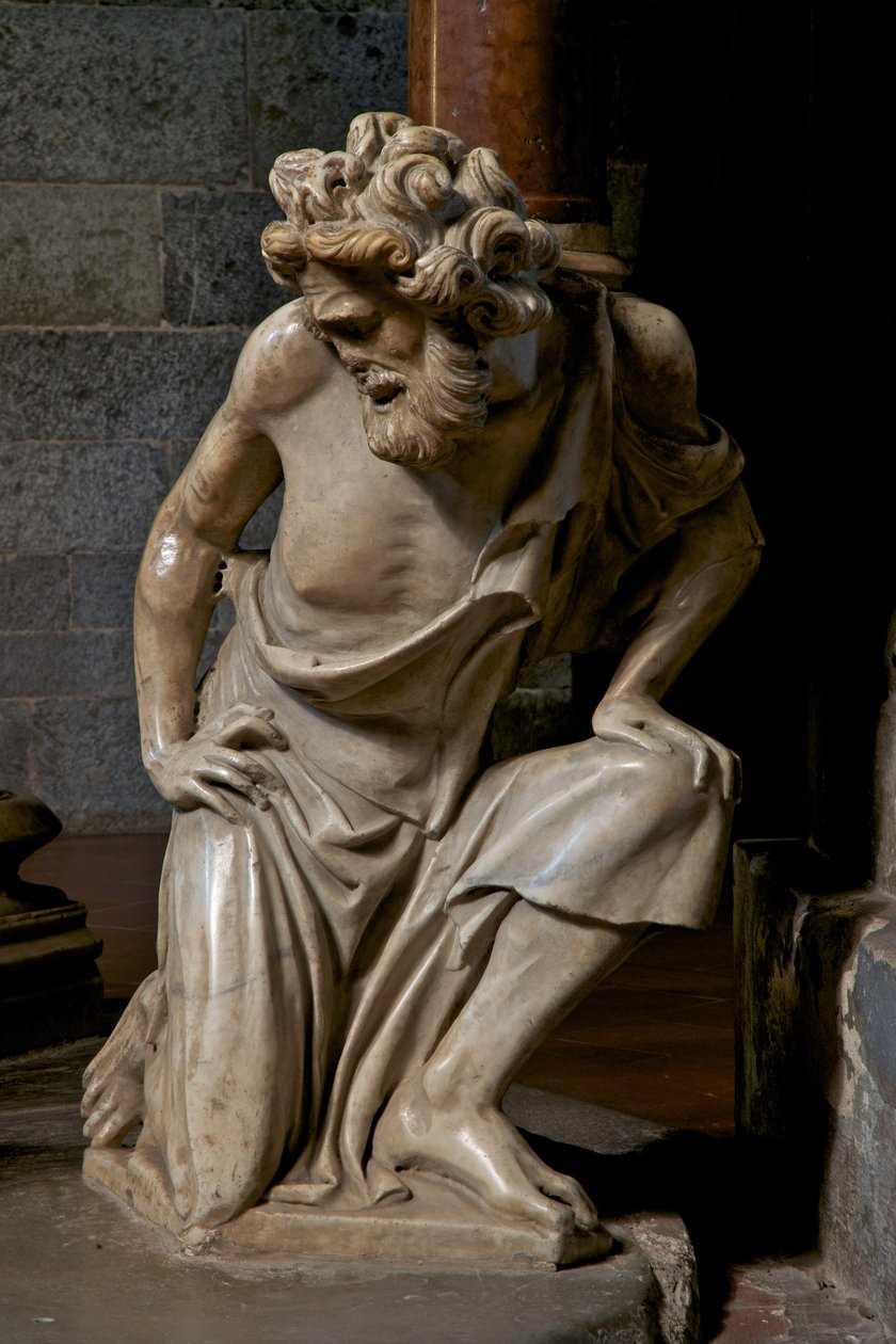 O púlpito na Igreja de Sant&39;Andrea, c.1298-1301 (mármore) de Giovanni Pisano