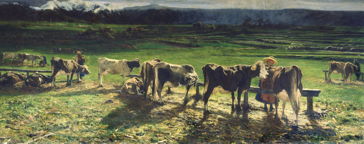 Pastando, 1886 de Giovanni Segantini