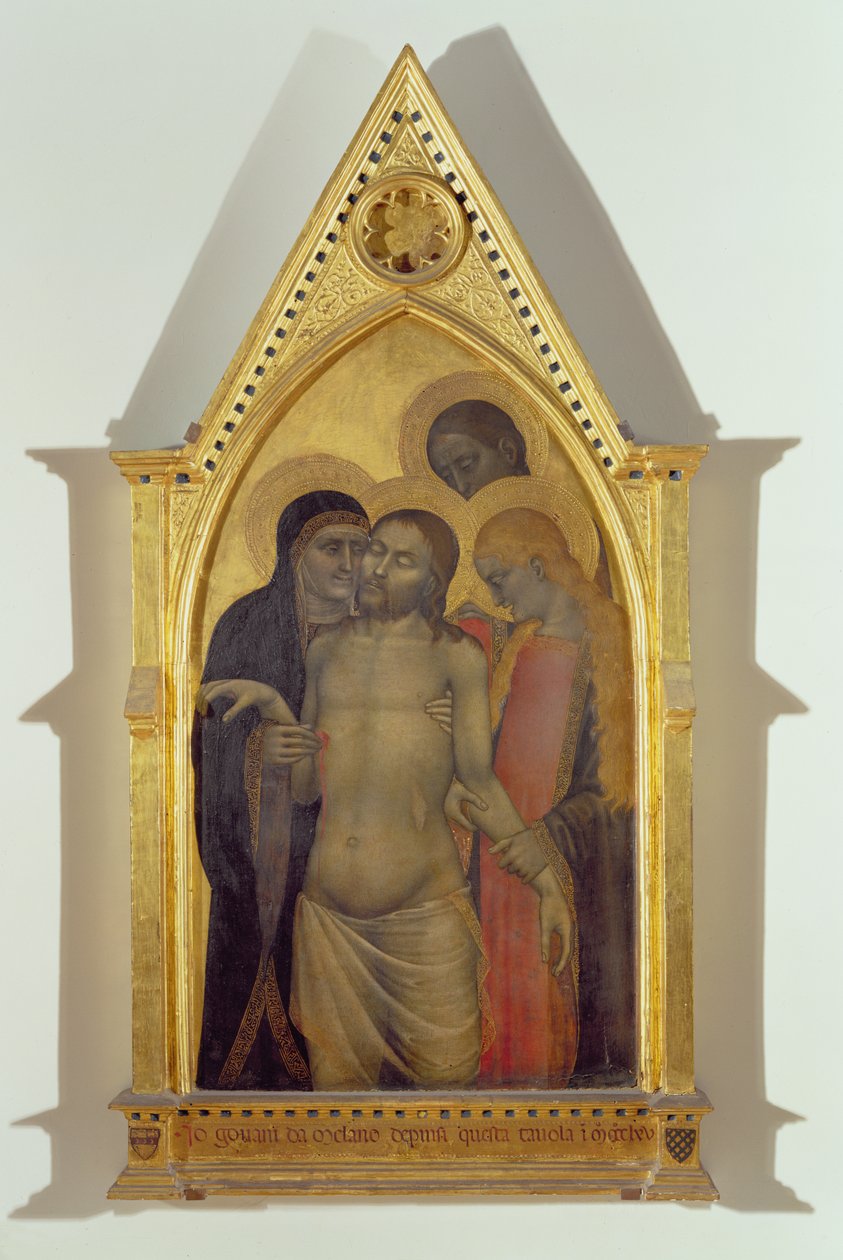 Pieta, 1365 (tempera no painel) de Giovanni da Milano