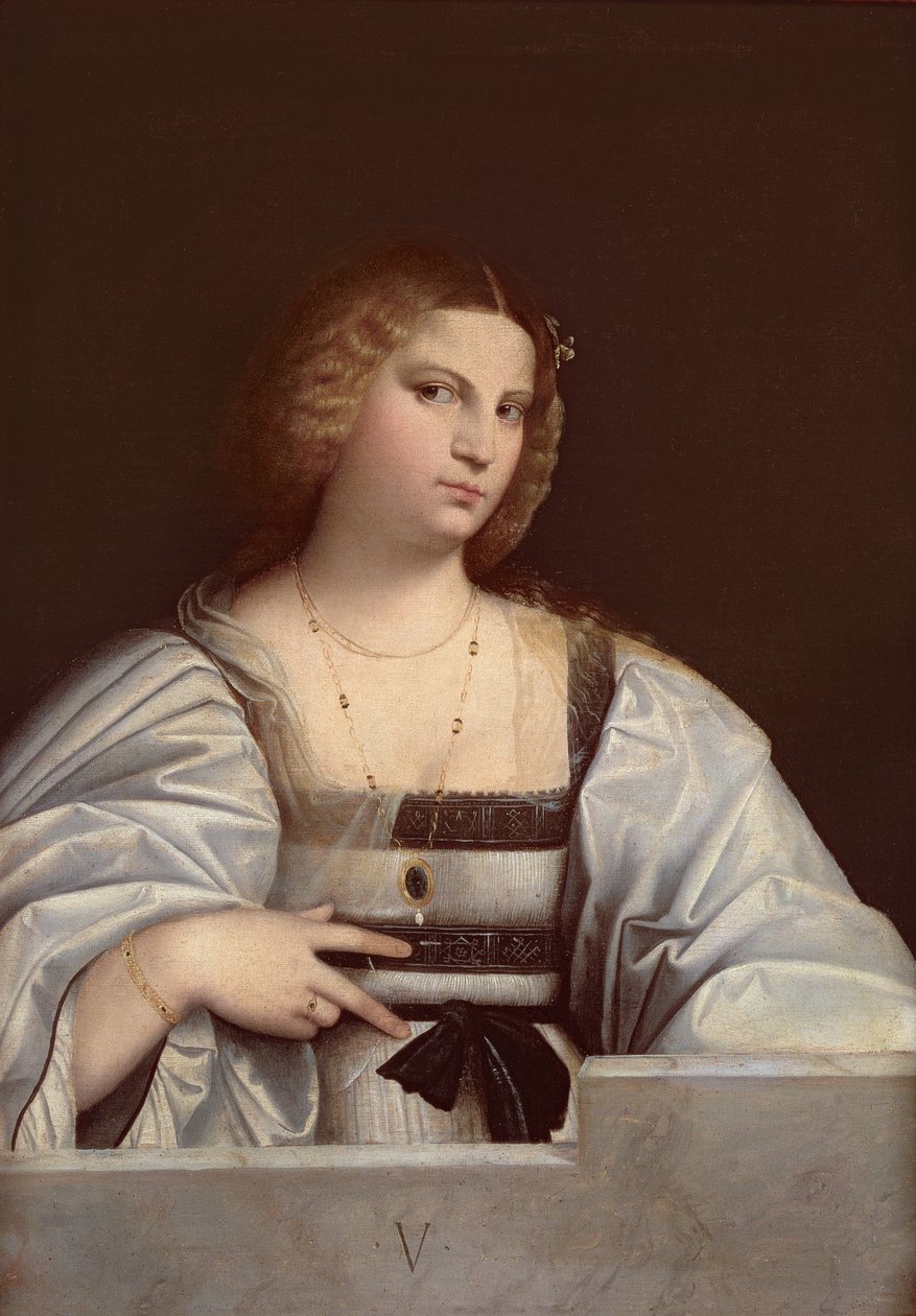 Retrato de uma menina de Giovanni de Busi Cariani