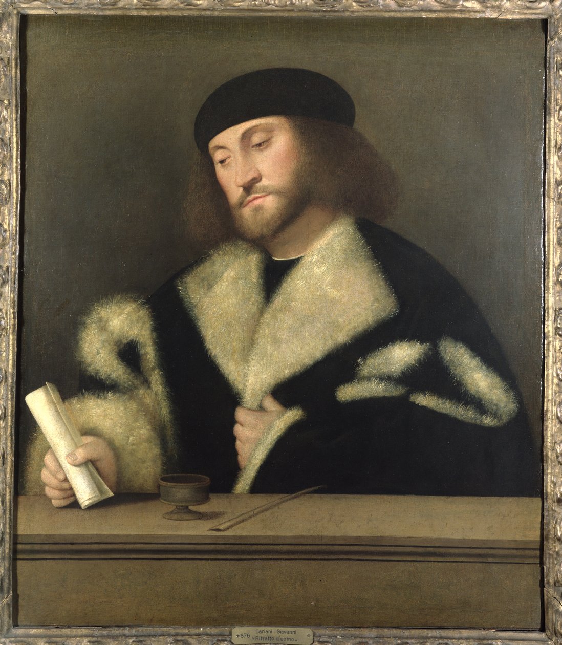Retrato de um homem de Giovanni de Busi Cariani