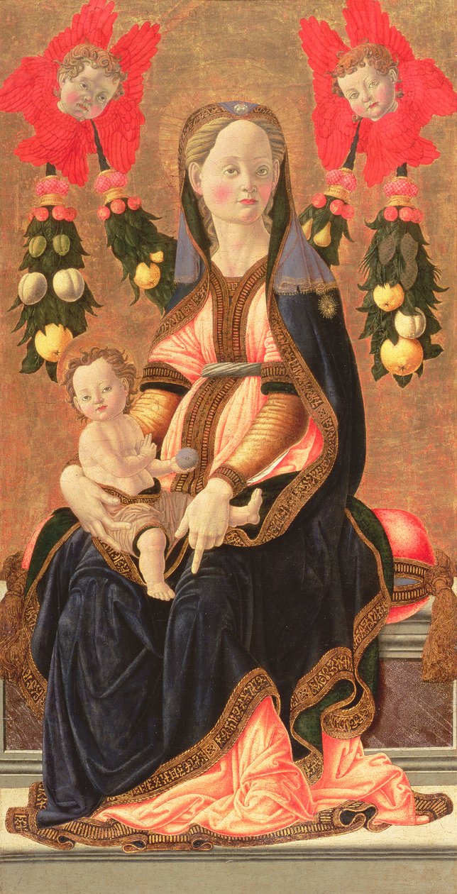 Madonna e Criança, c.1450 (tempera no painel) de Giovanni di Francesco del Cervelliera