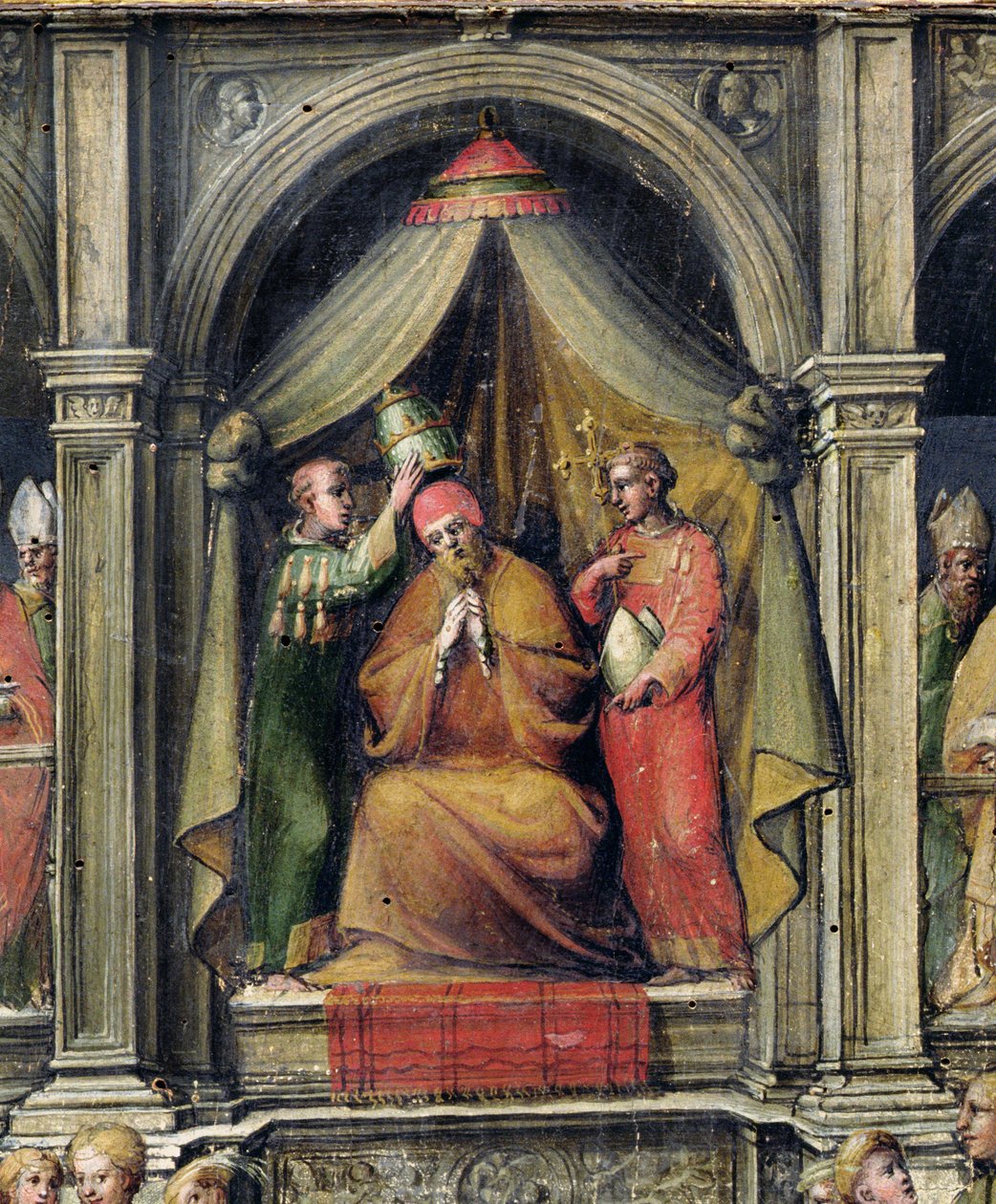 Coroação do Papa Paulo II (1417-71) 1534 (detalhe de 249277) de Giovanni di Lorenzo Cini