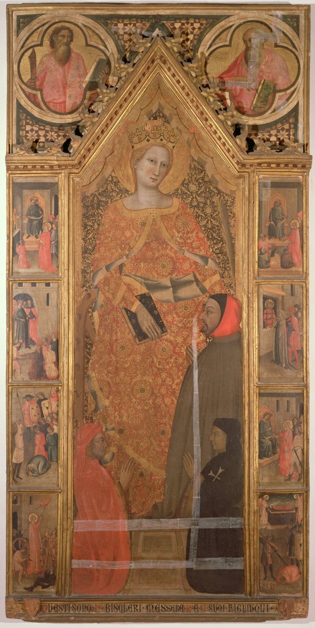 Santa Catarina de Alexandria (tempera no painel) de Giovanni di Niccolo del Biondo