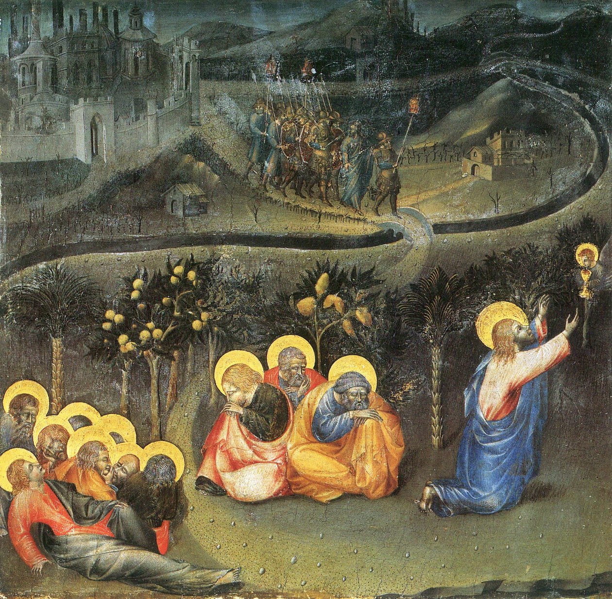 Christus im garten Getsêmani Giovanni di Paolo de Giovanni di Paolo