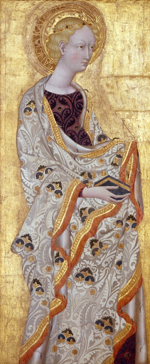 Santa Catarina, c.1435-40 (tempera e folha de ouro na madeira) de Giovanni di Paolo di Grazia