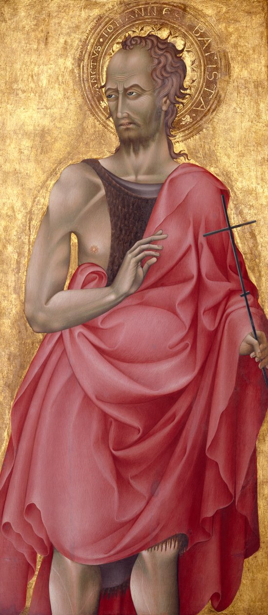 São João Batista, c.1435-1440 (tempera e folha de ouro na madeira) de Giovanni di Paolo di Grazia